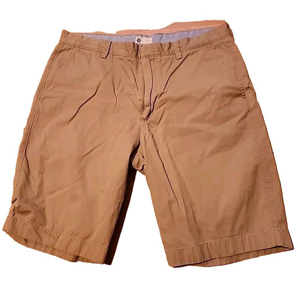 J Crew Mens Size 36 Beige Flat Front Straight Leg Casual Golf Shorts